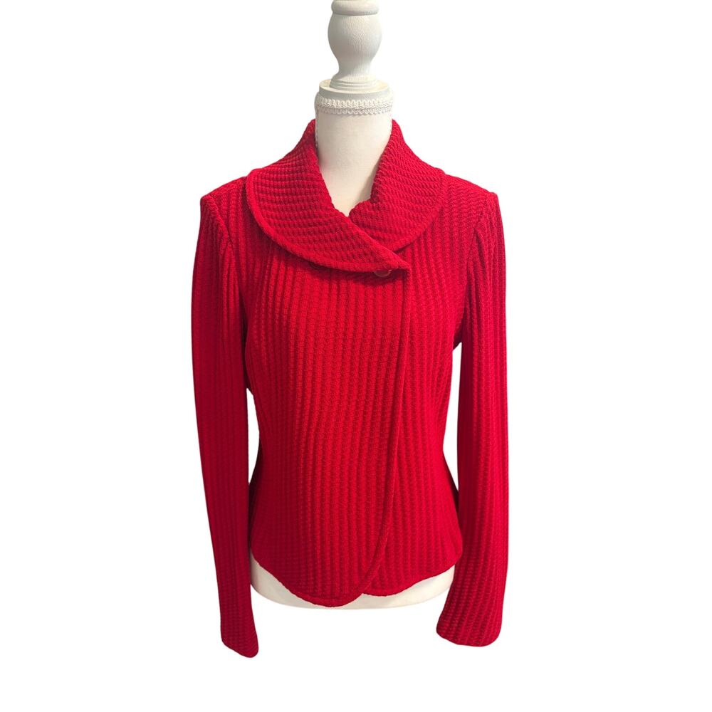 $1400 NWOT St. John knit sweater cherry red size 8